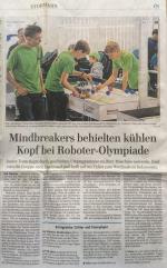Mindbreakers behielten kühlen Kopf bei Roboter-Olympiade